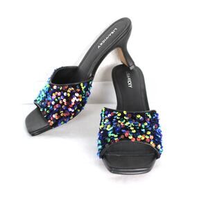Lisa Vicky Women's Pretty-V Multi Payette Sequin Slide Sandal Size 9M NIB